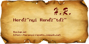 Herényi Renátó névjegykártya